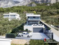 Građevinsko zemljište s projektom za vilu s bazenom,Makarska (Puharići