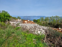 ISTRA, RABAC - Zemljište s otvorenim pogledom na more i građevinskom d