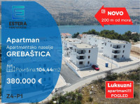 PRODAJA apartman Grebaštica 104,44 m2, 200 m od mora, 2 parkinga