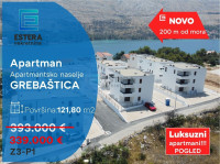 PRODAJA apartman Grebaštica 121,80 m2, 200 m od mora, 2 parkinga