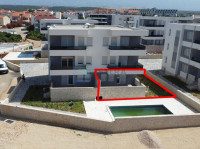 PRODAJA apartman Novalja 76,22 m2, prodaja, 350m od mora, vrt, bazen