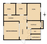 Volovčica, četverosoban stan, 53.37 m2