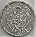 10 dolara Republika Liberija 2001