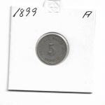 5 pfennig 1899 A