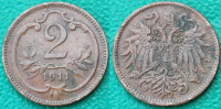 Austria 2 hellers, 1911 +/