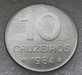 BRAZIL 10 CRUZEIROS 1984