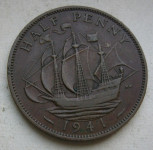 GREAT BRITAIN 1/2 PENNY 1941