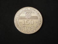 Hrvatska, 150 Kuna, 1995, Dan državnosti, srebro