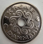 Kovanica 1 Kruna (Danska) 1997.