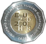 Kovanica 25 kuna UNC - Predsjedanje RH Vijećem EU 2020.