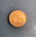 Kovanica 5 euro centi, Irska 2007.