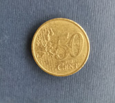 Kovanica 50 euro centi, Francuska 2001.