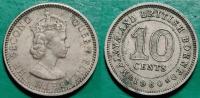 Malaya and British Borneo 10 cents, 1960 ****/