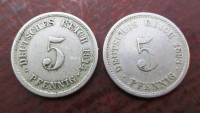 NJEMAČKI REICH - 5 pfennig - 1898 D i 1914 A