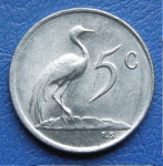 SOUTH AFRICA 5 CENTS 1969