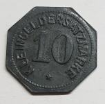 STARI NOVAC, 10 PFENNIG, MAINZ, SAVEZNA DRŽAVA HESSEN, 1917.