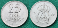 Sweden 25 öre, 1969 ***/