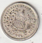 USA CONFEDERATE STATE HALF DOLAR 1861 SILVER 5,5 G KOPIA