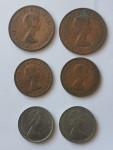 Velika Britanija kovanice 6 kom lot | kraljica Elizabeth II