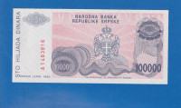 4815 - Banja Luka BOSNA  100 000  DINARA 1993  A1483816  UNC