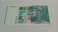 5 kuna 1993. novčanica - UNC stanje sa dvije fleke