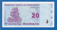 5242 /  ZIMBABWE 20 DOLLARS 2009 /  UNC / ORIGINALNA NOVČANICA