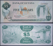 GUYANA / GVAJANA (1989) 5 Dollars UNC