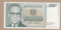 Jugoslavija 10 miliona dinara 1993.