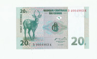 CONGO 20 centi 1997. UNC