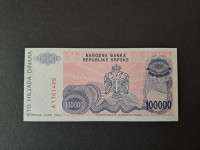 Krajina Banja Luka 100 000 Dinara 1993 UNC