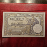 KRALJEVINA JUGOSLAVIJA 100 DINARA 1929 UNC WM ALEKSANDAR