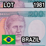 LOT Brazil - 200 Cruzeiros u Nizu (1981) UNC