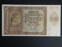 N.D.H., TISUĆU KUNA - 1000 KUNA - 26. svibnja 1941.- UNC