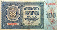 NEZAVISNA DRŽAVA HRVATSKA 100 KUNA 1941.