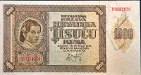 NEZAVISNA DRŽAVA HRVATSKA 1000 KUNA 1941.