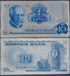 NORWAY / NORVEŠKA (1973) 10 Kroner