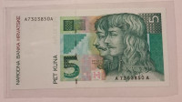 Novčanica 5 kuna 1993. UNC (AA serija)