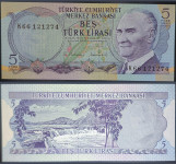 TURKEY / TURSKA (1976) 5 Lira UNC