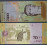 VENEZUELA (2016) 2000 Bolívares UNC