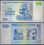 ZIMBABWE / ZIMBABVE (2007) 100 Dollars