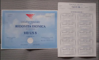 Dionica "Croatia Airlines"  100 US $