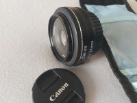 Canon EF-S 24mm f/2.8 STM poklopci Macro 52mm filter