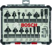 BOSCH 15-dijelni set mješovitih glodala 6 mm prihvat