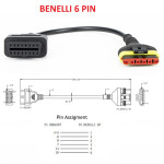 Benelli 6 pin na OBD2 kabel za dijagnostiku