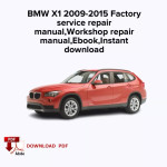 BMW X1 2009-2015 Tvornička servisna knjiga za održavanje