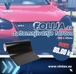 Folija za zatamnjivanje farova vozila - dostupne sve dimenzije