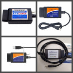 OBD kabel ELM327 USB Auto DIJAGNOSTIKA OBDII Win iOS Android MES