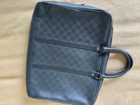 LOUIS VUITTON Business Bag Porte Documin Voyage Damier Infini Black Le