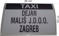 Naljepnice TAXI 26 x 17 cm / kom