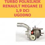 obnova turbo punjača  ZA RENAULT MEGANE II cena z pdv